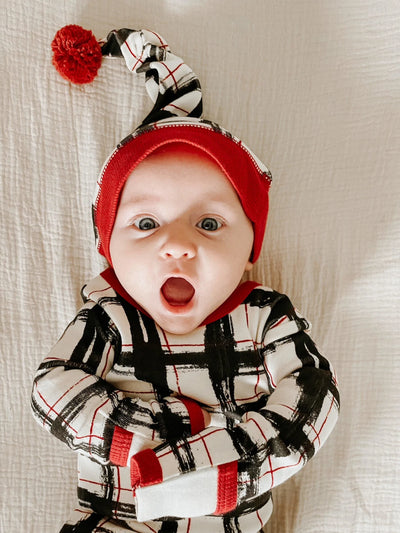 L'oved Baby - Holiday Organic Cotton Footie & Cap Set - Pitter Patter Boutique