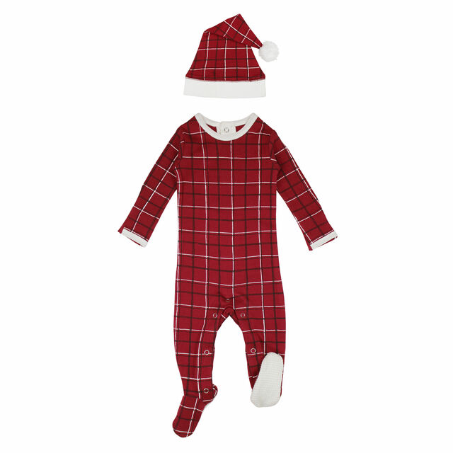 L'oved Baby - Holiday Organic Cotton Footie & Cap Set - Pitter Patter Boutique