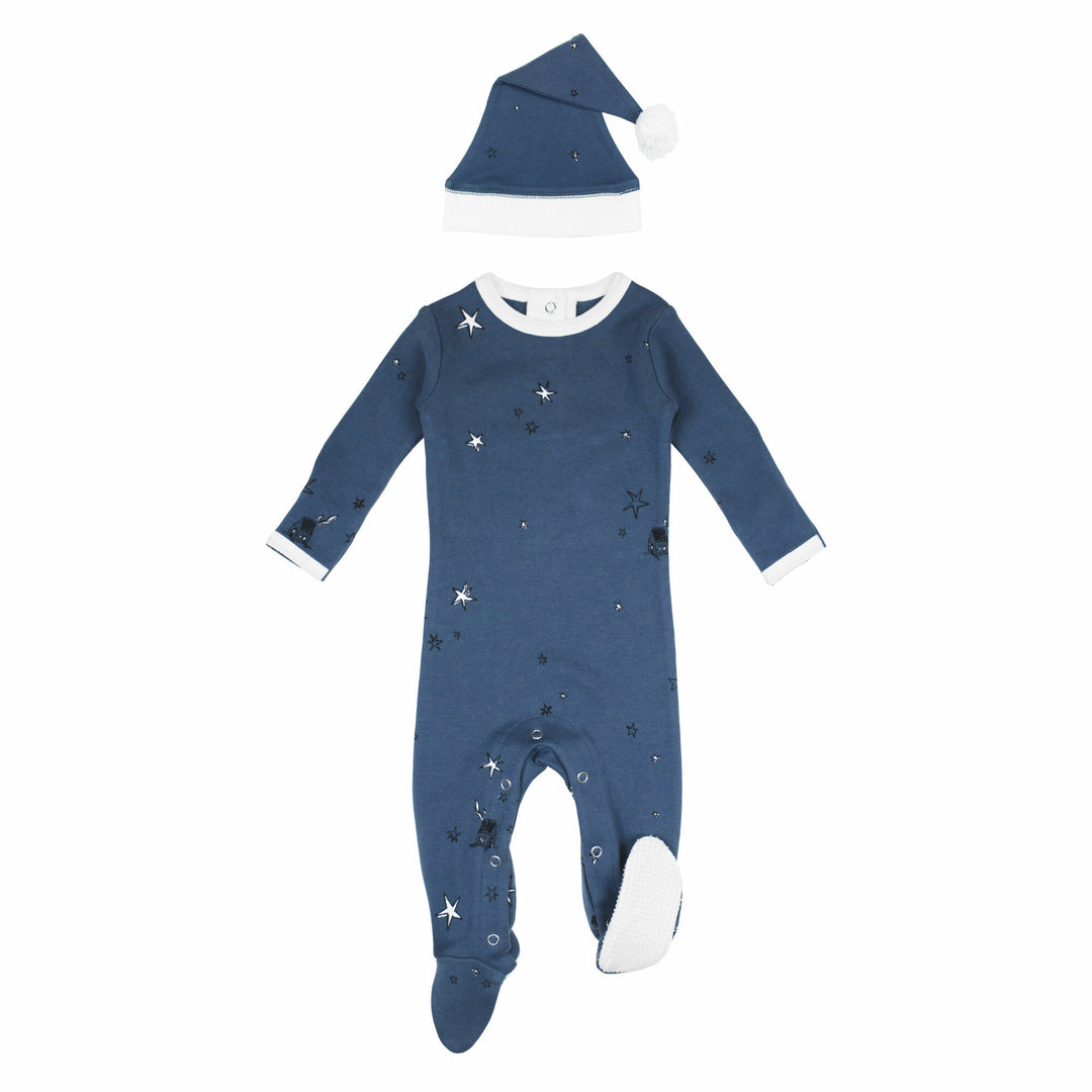 L'oved Baby - Holiday Organic Cotton Footie & Cap Set - Pitter Patter Boutique