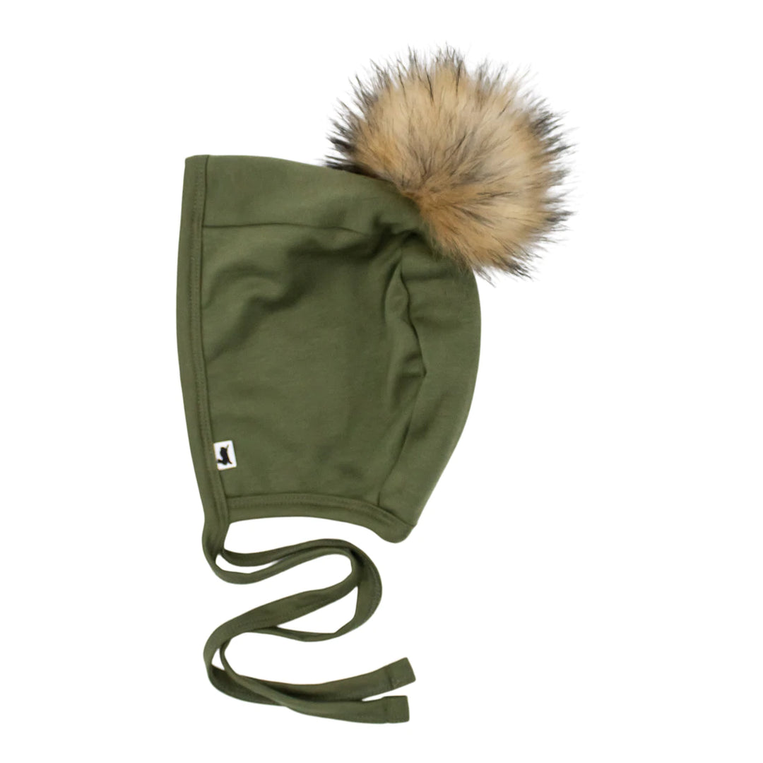 Little & Lively - Fleece Lined Brimless Pom Pom Bonnet - Pitter Patter Boutique