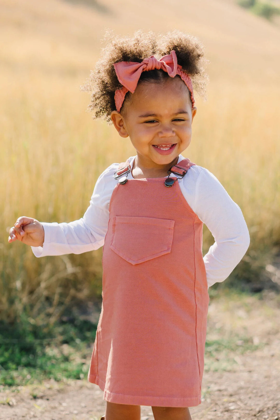 Faux Denim Kids Buckle Dress - Pitter Patter Boutique