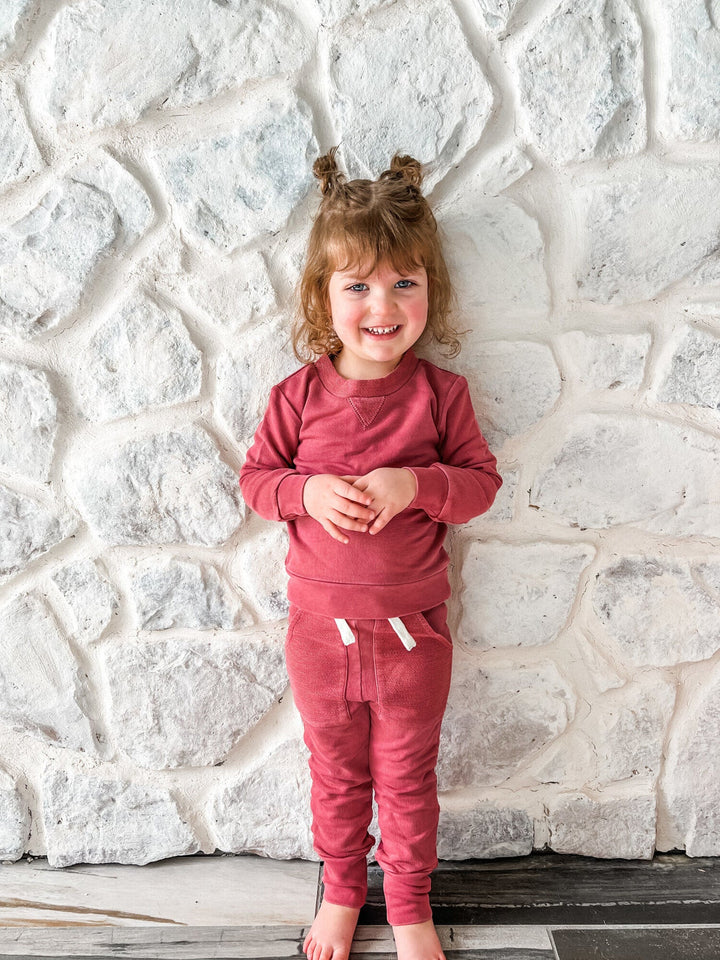 L'oved Baby -Kids French Terry Sweatshirt & Jogger Set - Pitter Patter Boutique
