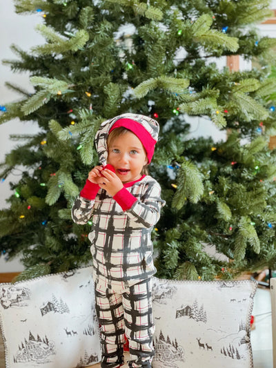L'oved Baby - Holiday Organic Cotton PJ & Cap Set - Pitter Patter Boutique
