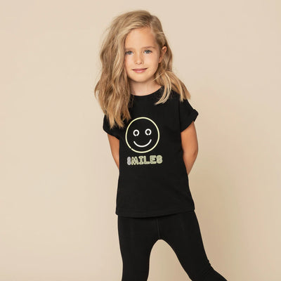 Miles the Label "Smiles for Miles" Girl's T-Shirt - Pitter Patter Boutique