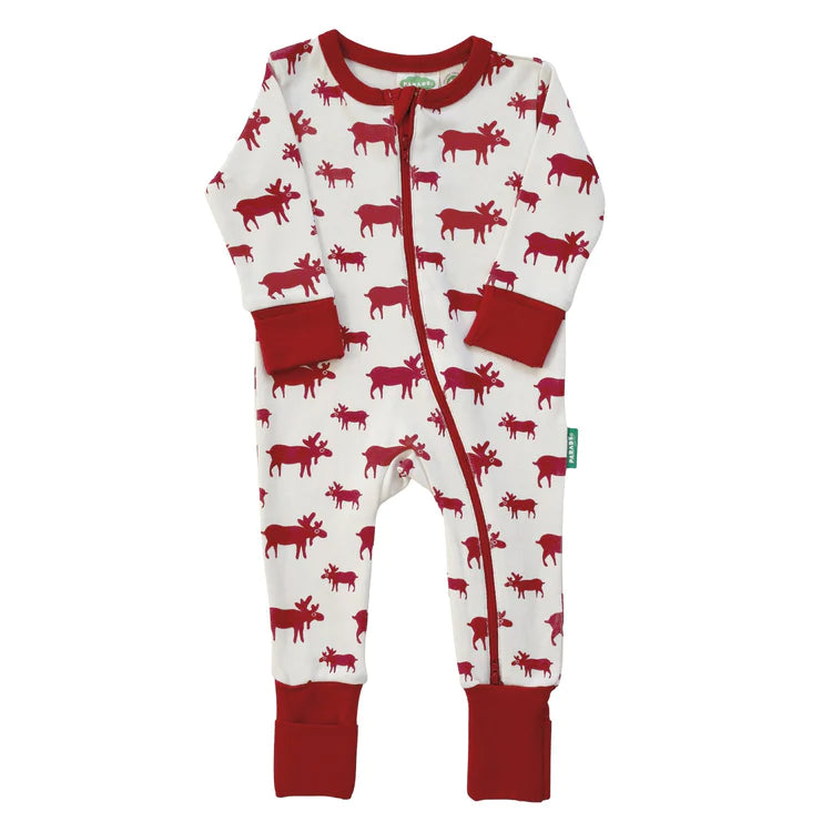 Parade - Organic Cotton Print '2-Way' Zip Long Sleeve Romper - Pitter Patter Boutique