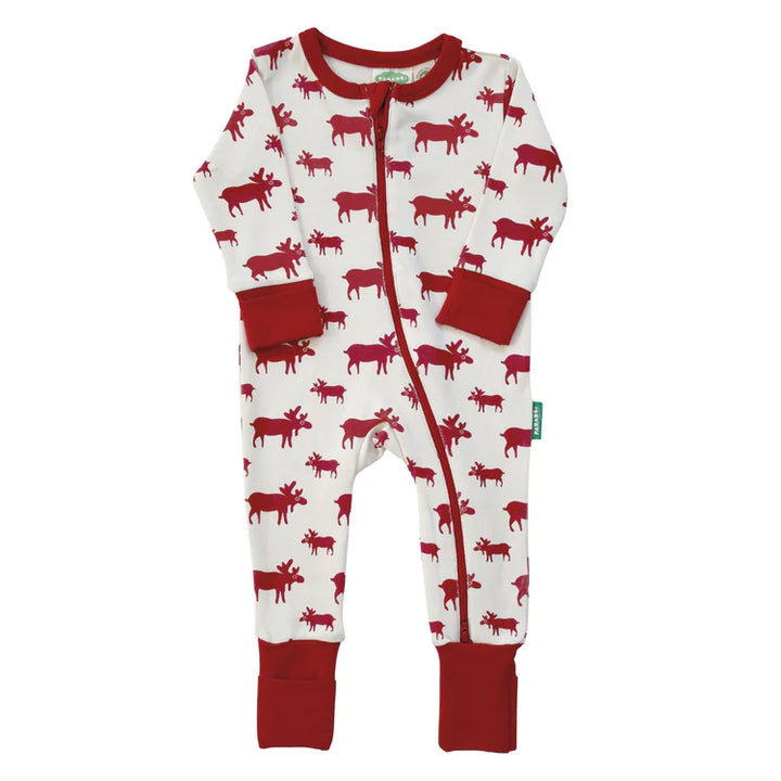Parade - Organic Cotton Print '2-Way' Zip Long Sleeve Romper - Pitter Patter Boutique