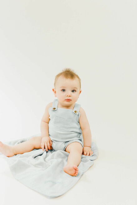 L'oved Baby - Green Tea Muslin Overalls