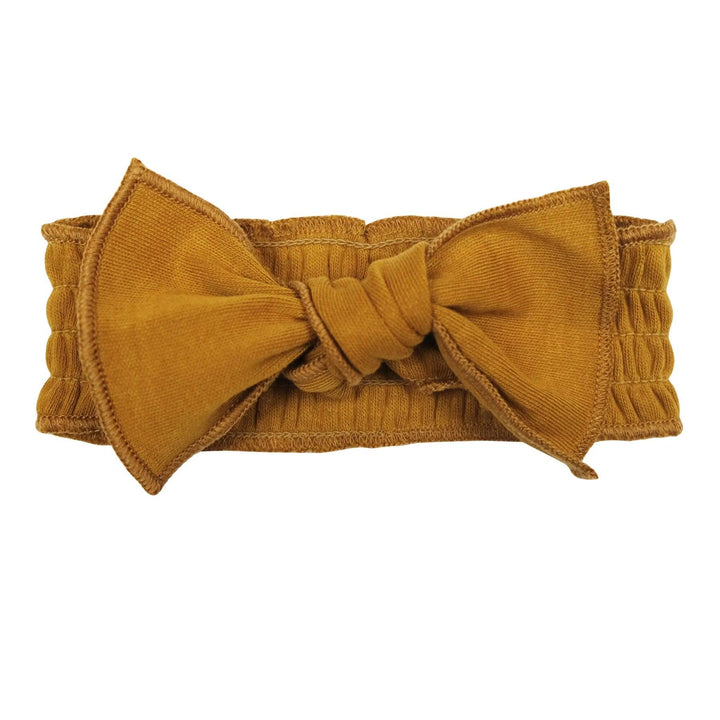 L'oved Baby - Organic Smocked Tie Headband - Pitter Patter Boutique