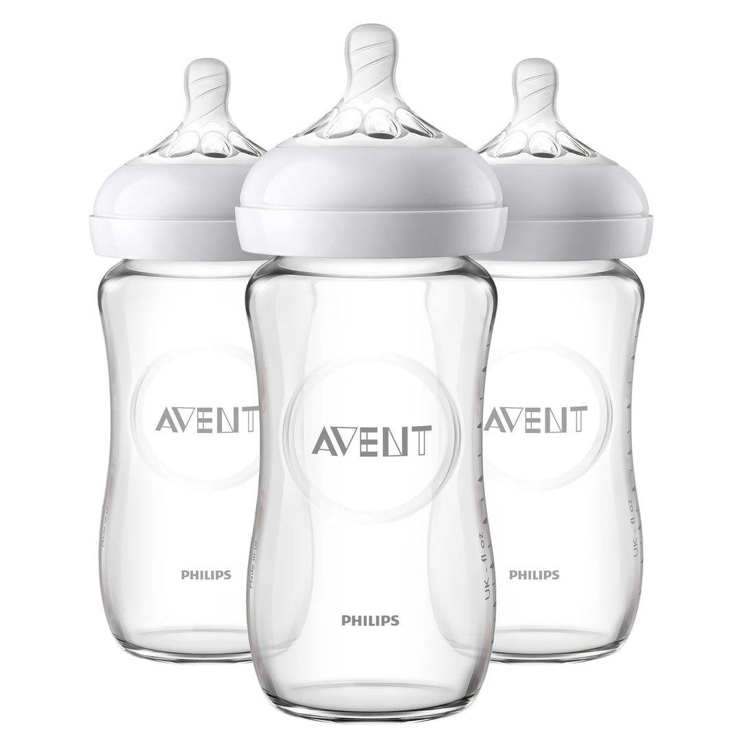 Natural Glass Baby Bottles 8oz 3pk - One Size - Pitter Patter Boutique