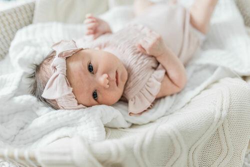 L'oved Baby - Organic Smocked Tie Headband - Pitter Patter Boutique