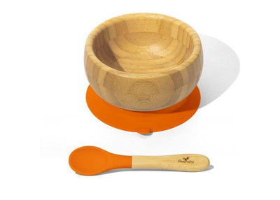 Bamboo Suction Bowl with Spoon - Pitter Patter Boutique
