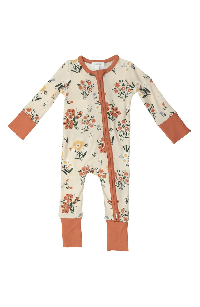 Angel Dear - Bamboo 2-way Zippered Romper (0-3m & 3-6m) - Pitter Patter Boutique