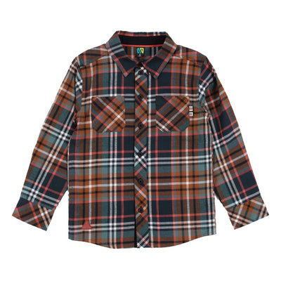Plaid Flannel Long Sleeve Shirt - Pitter Patter Boutique