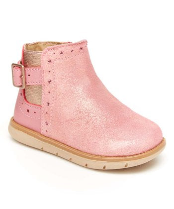 Blush Agnes Leather Boot - Size Toddler 6M - Pitter Patter Boutique