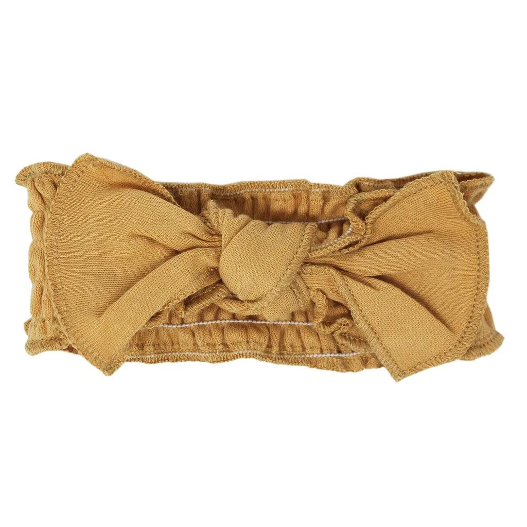 L'oved Baby - Organic Smocked Tie Headband - Pitter Patter Boutique