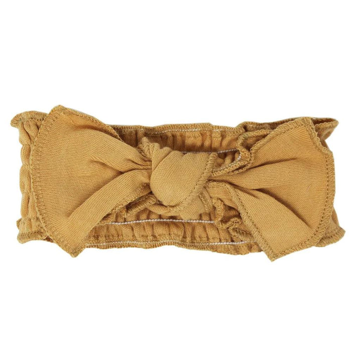 L'oved Baby - Organic Smocked Tie Headband - Pitter Patter Boutique