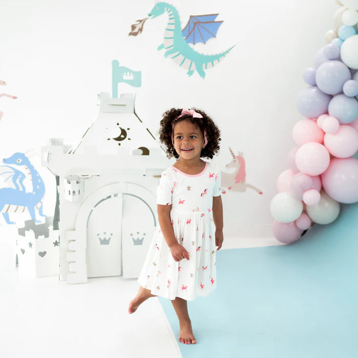 Kyte Baby - Short Sleeve Bamboo Twirl Dress (Size 12-18m to 3T) - Pitter Patter Boutique