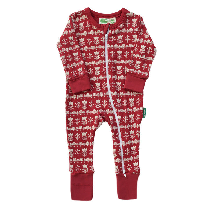Parade - Organic Cotton Print '2-Way' Zip Long Sleeve Romper - Pitter Patter Boutique