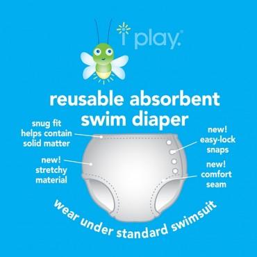 iPlay - Snap Reusable Absorbent Swim Diaper - Pitter Patter Boutique