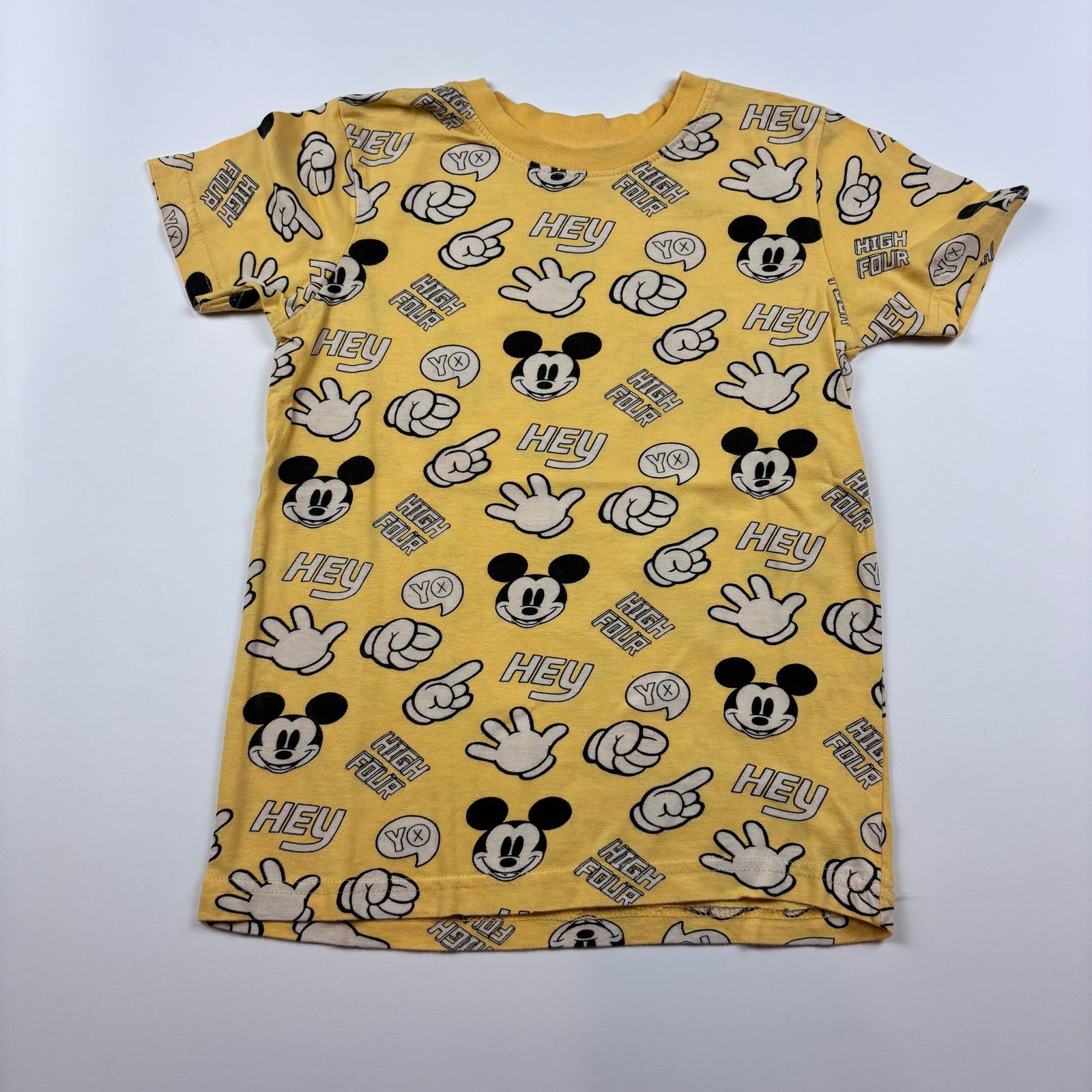 Disney Kids Mickey Mouse Used Yellow T-Shirt