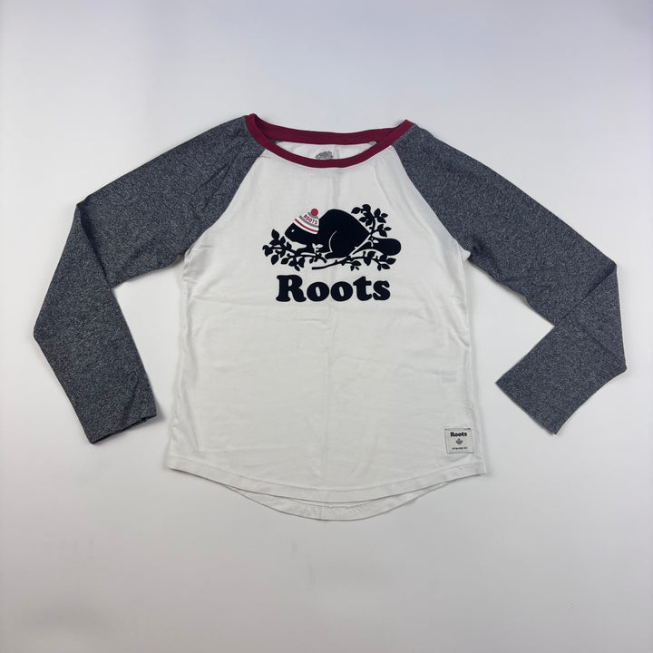 Roots Raglan Long Sleeve T-Shirt - Size 7/8 Youth