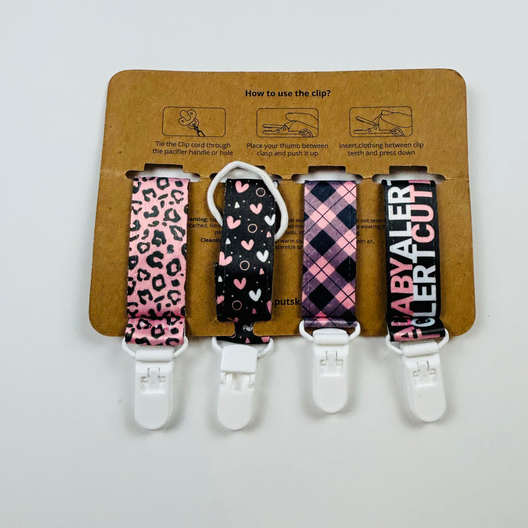 PutskA 4-pack Pacifier Clips