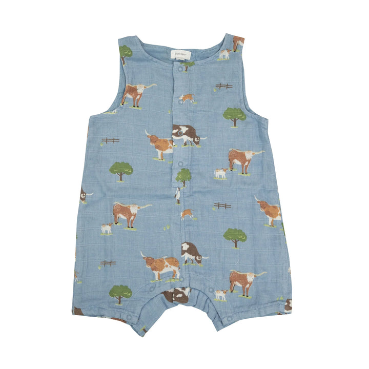 Angel Dear - Longhorn Cattle - Shortie Romper