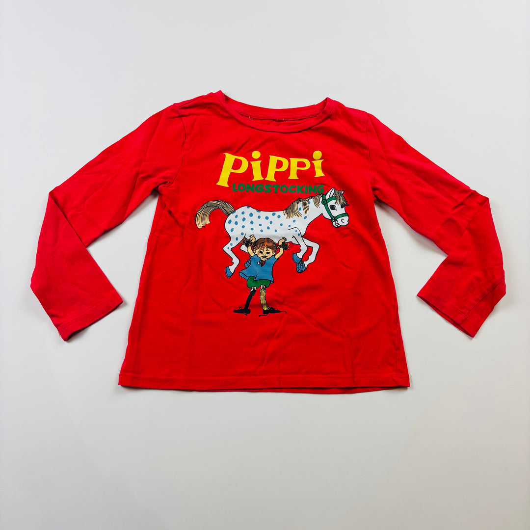 Pippi Longstocking T-Shirt - Size 3-4 Toddler