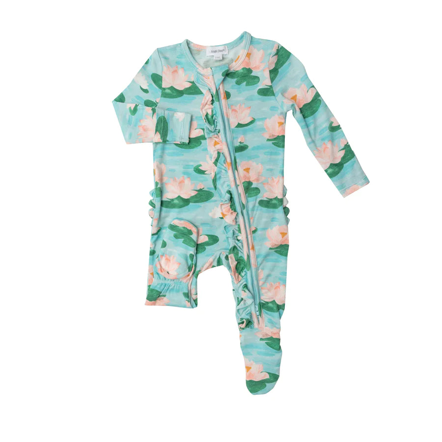 Angel Dear - 3-6M Bamboo 2-Way Zippered Footie - Pitter Patter Boutique