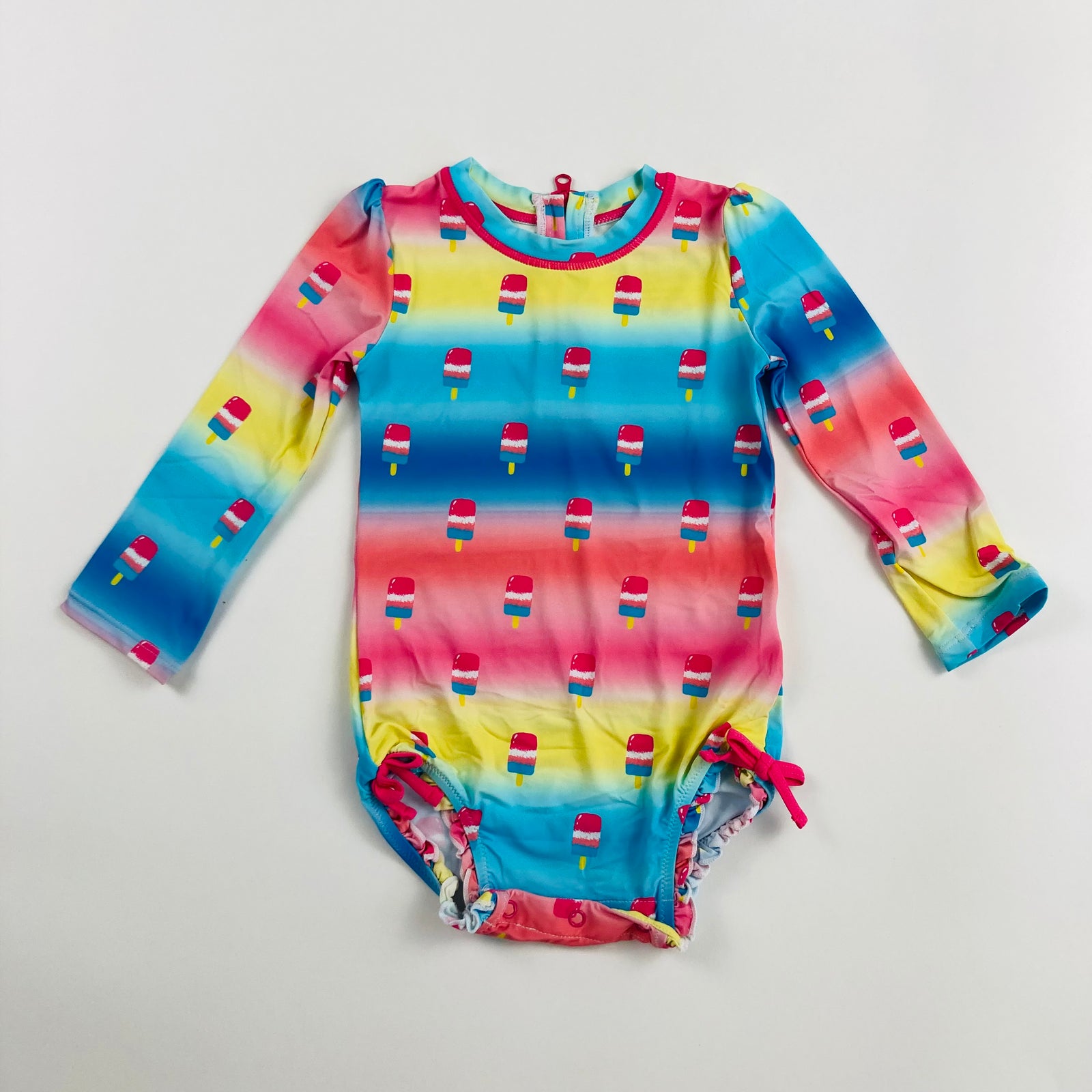 Hatley Baby Used Girls Long Sleeve Rashguard Swim Suit