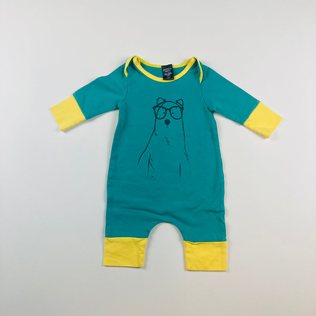 Peekaboo Beans Playsuit - Size 3-6 Months