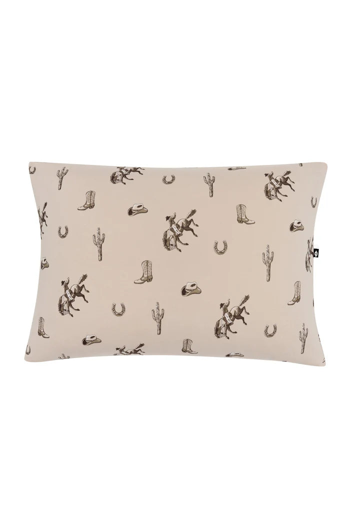 Kyte Baby brown "Classic Cowboy" Bamboo Toddler Pillowcase