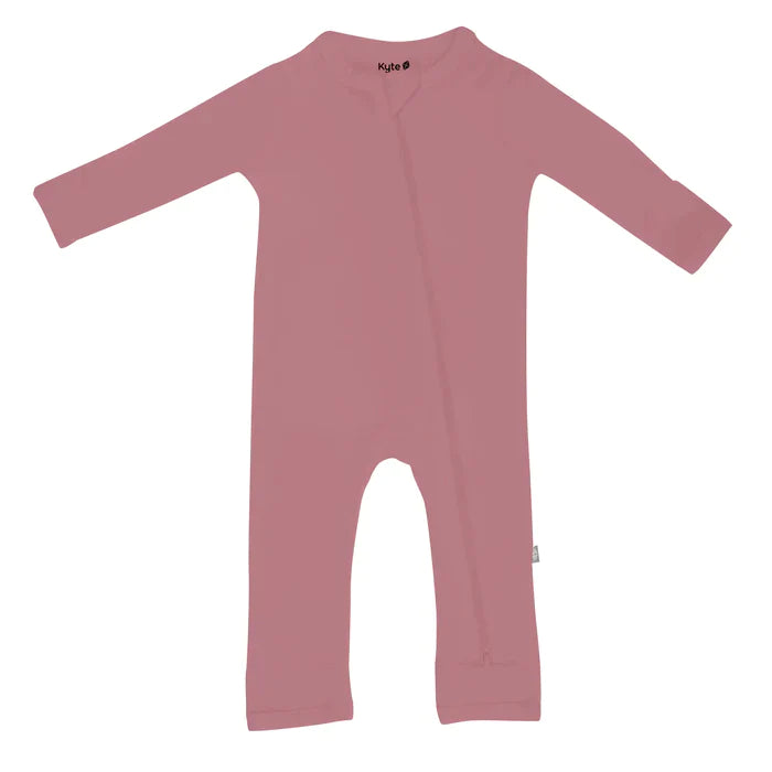Kyte Baby Dusty Rose Pink Zippered Romper