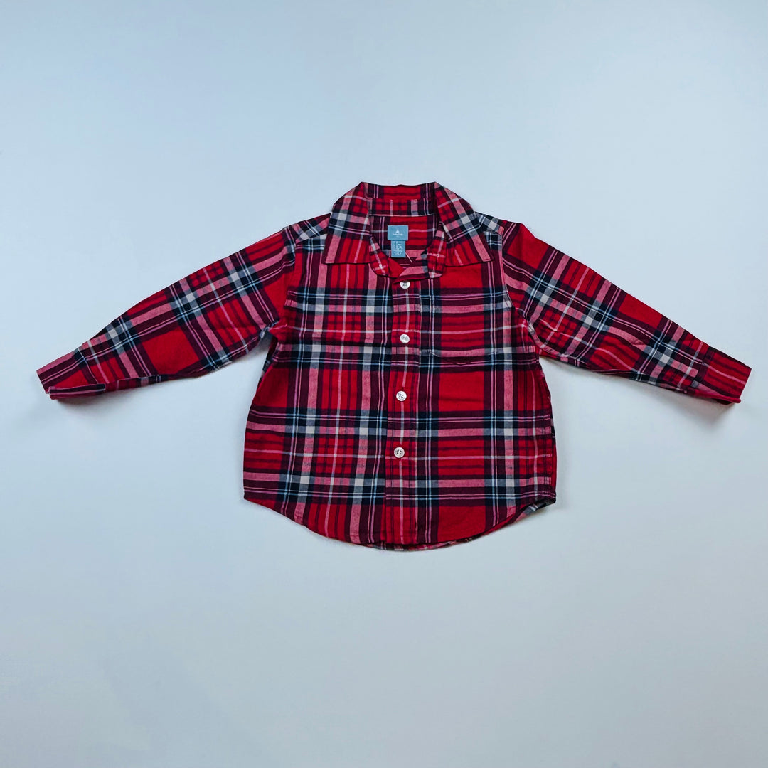 GAP Long Sleeve Flannel Button Up Shirt - Size 2 Toddler