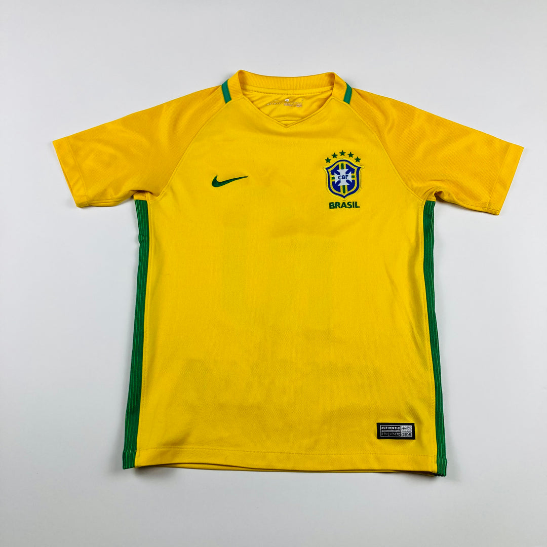 Nike Brasil Soccer Jersery "Gustavo" - Size Youth Medium (10/12Y) - Pitter Patter Boutique