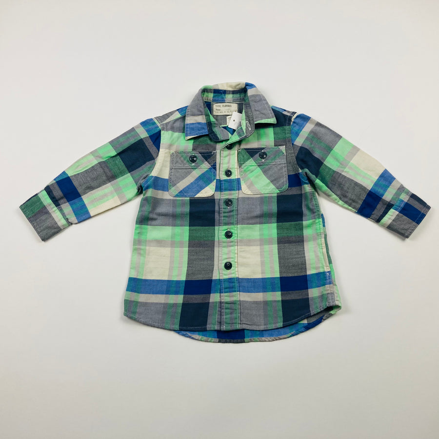 Crewcuts Flannel Shirt - Size 2 Toddler - Pitter Patter Boutique