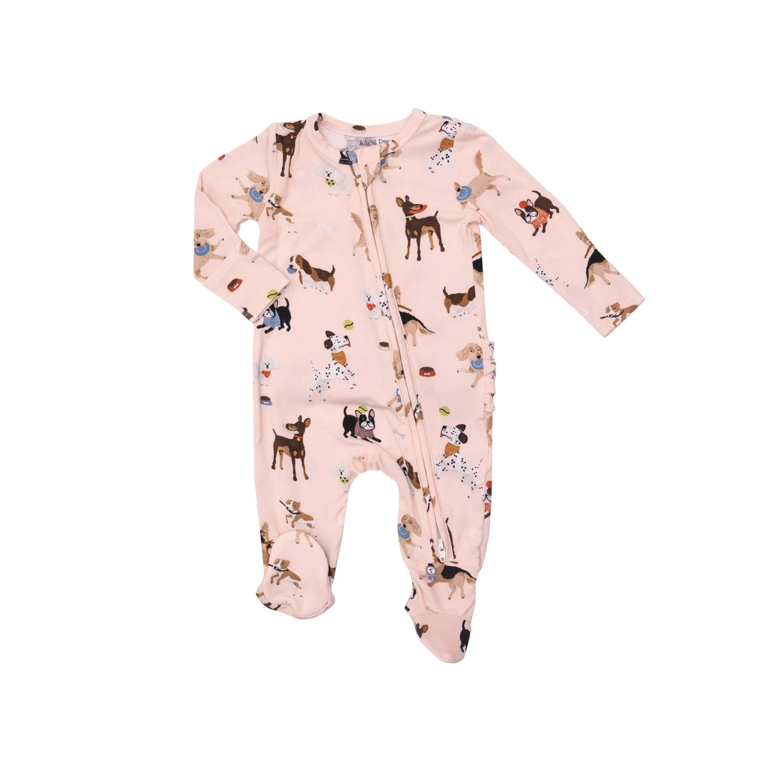 Angel Dear - 3-6M Bamboo 2-Way Zippered Footie - Pitter Patter Boutique