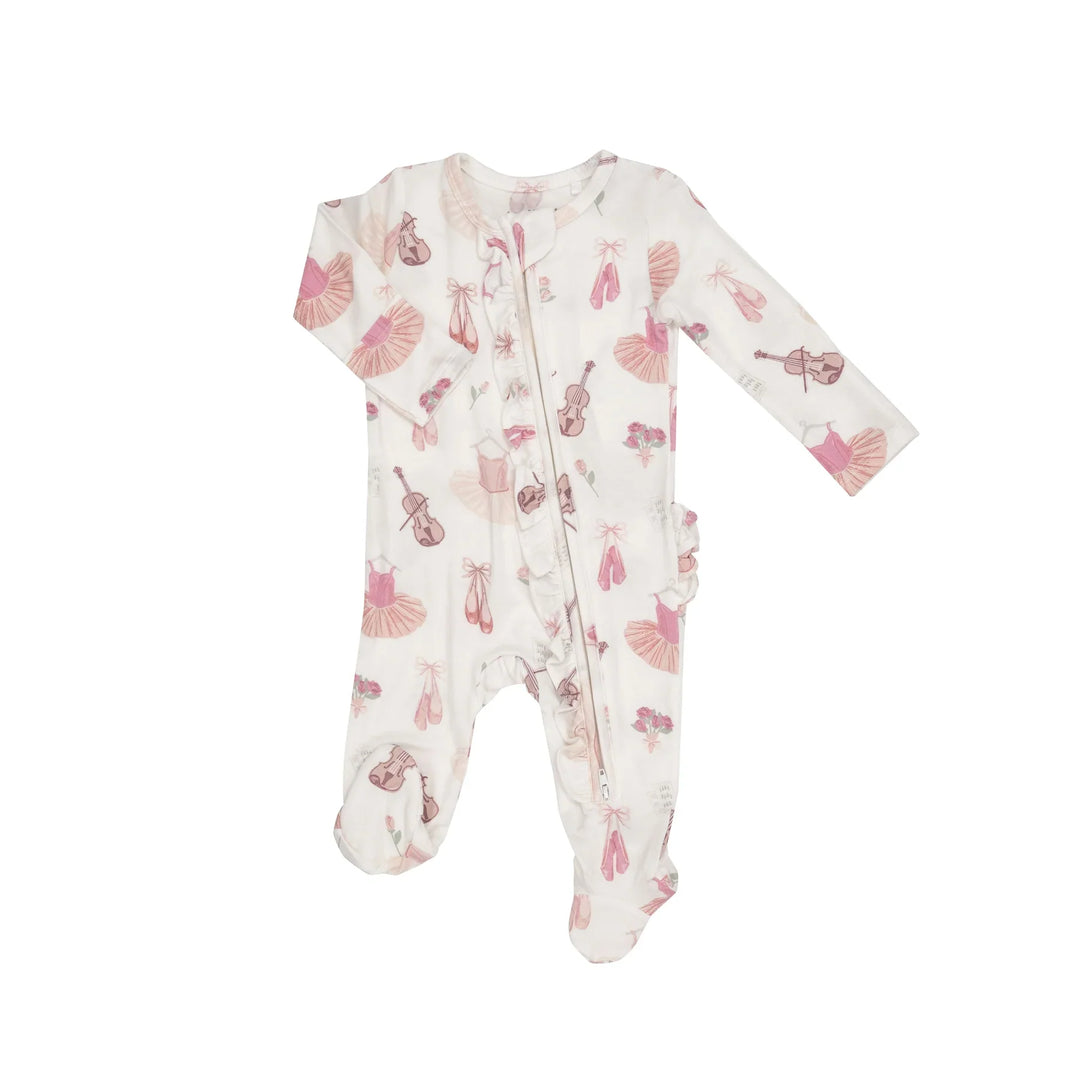 Angel Dear - 3-6M Bamboo 2-Way Zippered Footie - Pitter Patter Boutique