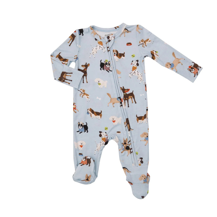 Angel Dear - 3-6M Bamboo 2-Way Zippered Footie - Pitter Patter Boutique