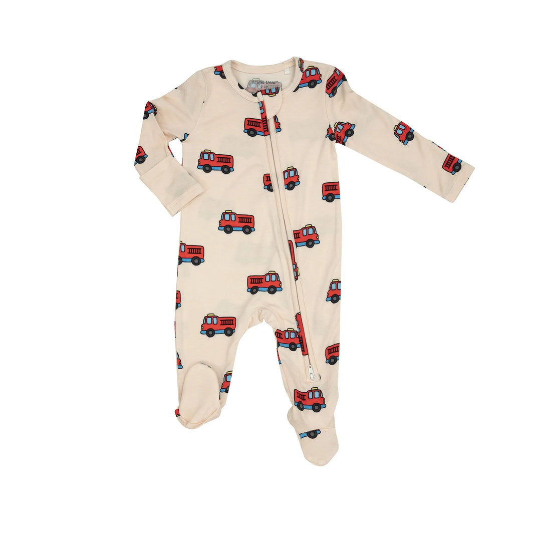 Angel Dear - 3-6M Bamboo 2-Way Zippered Footie - Pitter Patter Boutique