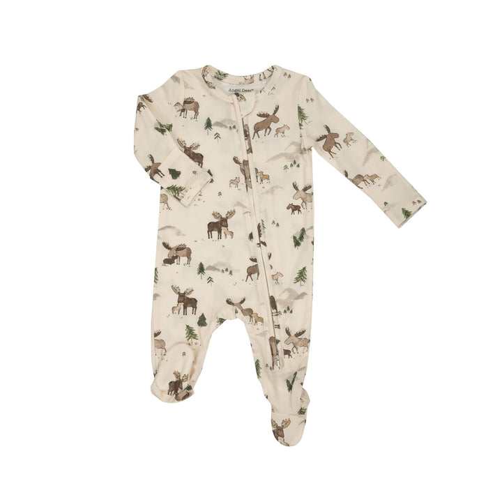 Angel Dear - 3-6M Bamboo 2-Way Zippered Footie - Pitter Patter Boutique