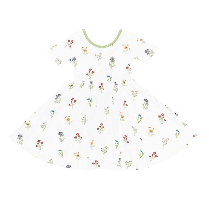Kyte Baby - Short Sleeve Bamboo Twirl Dress (Size 12-18m to 3T)