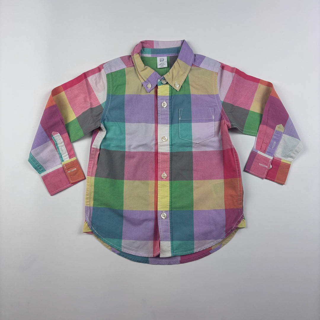 GAP Long Sleeve Button Up Shirt - Size 3 Toddler