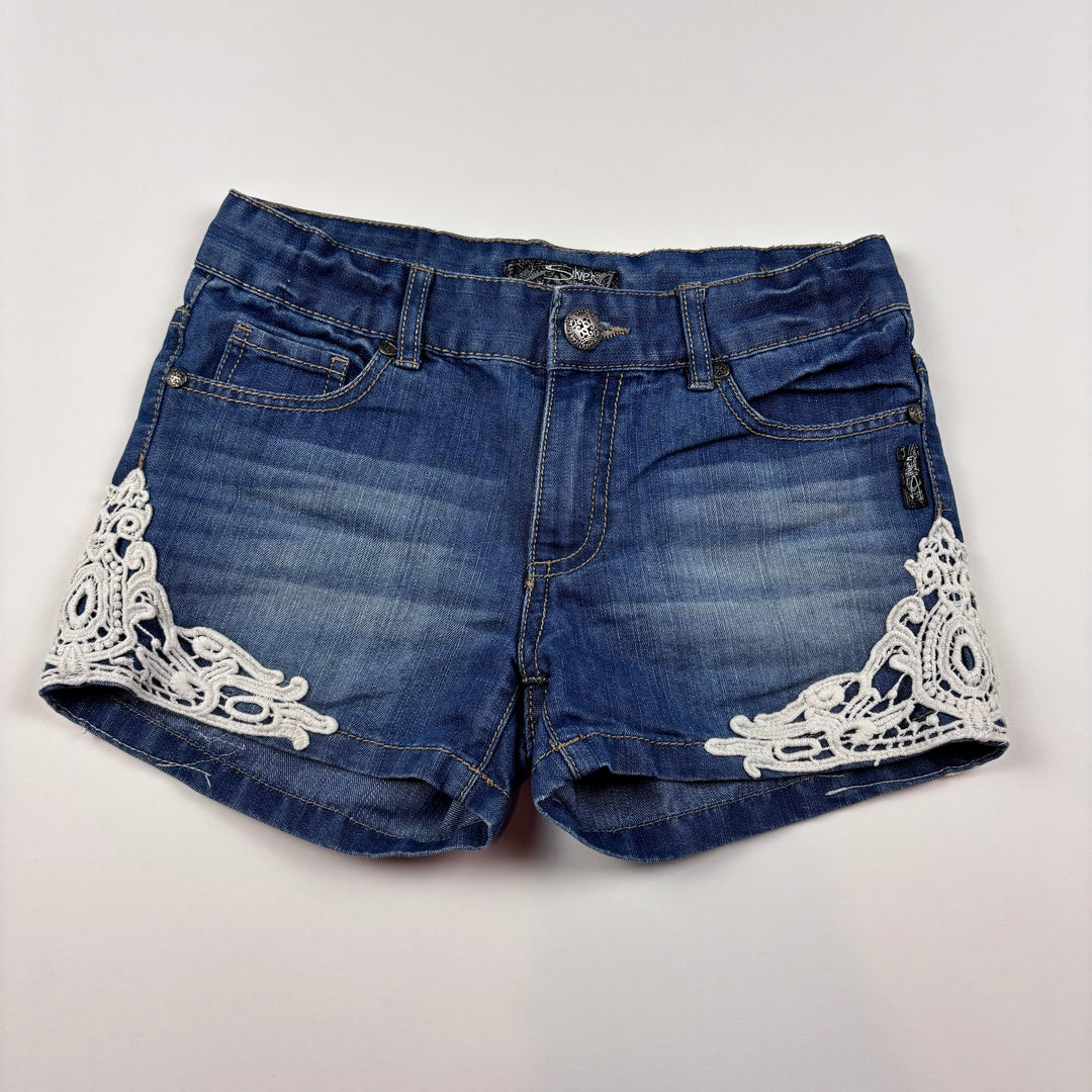 Silver Jeans Denim Used Girls Lacey Shorts