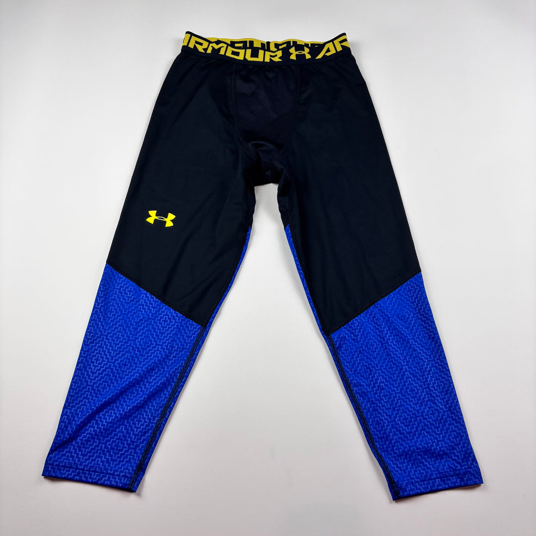Under Armour Boys Used Sports Training Pants in Blue, Black and Yellow