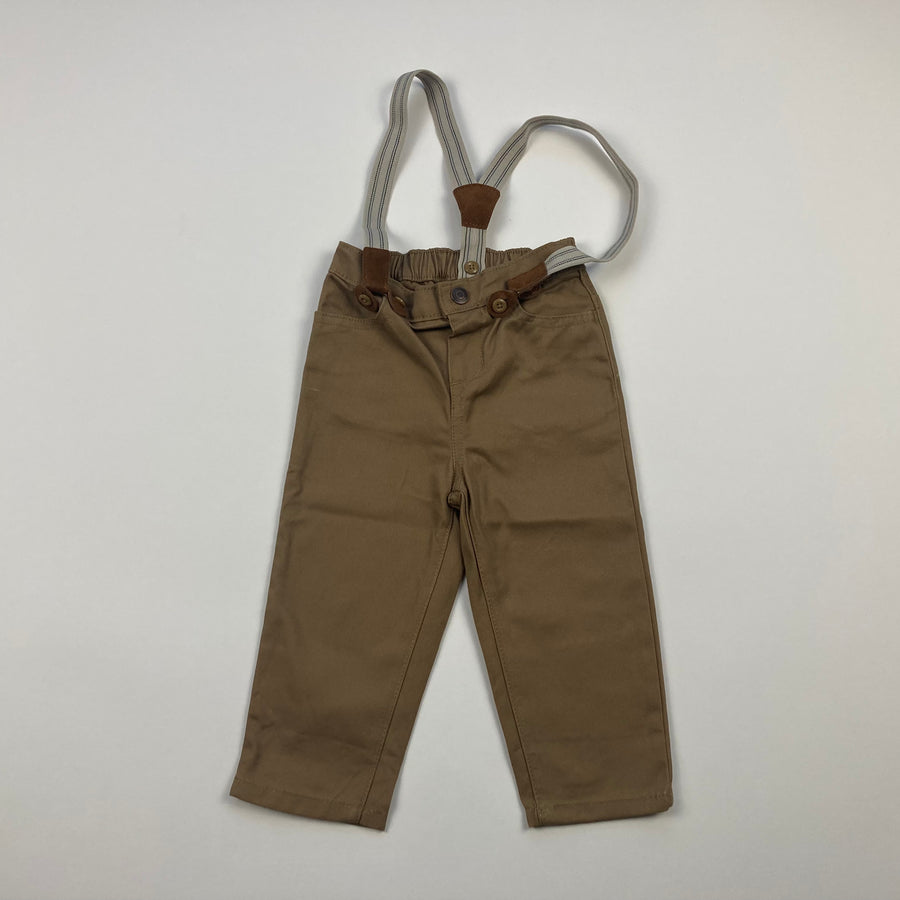 OshKosh Suspender Pants - Size 18 Months - Pitter Patter Boutique