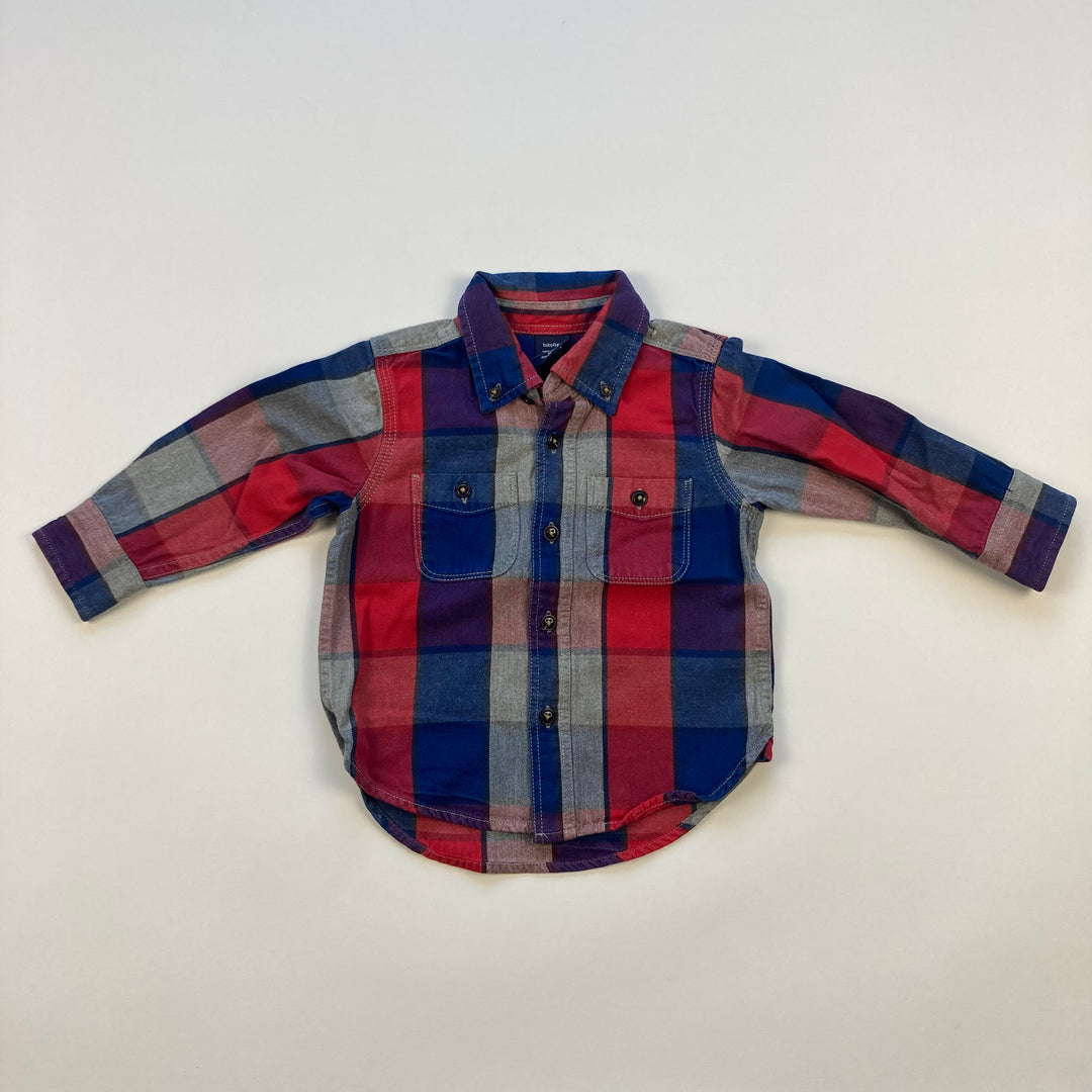 GAP Plaid Button-Up Shirt - Size 18-24M - Pitter Patter Boutique