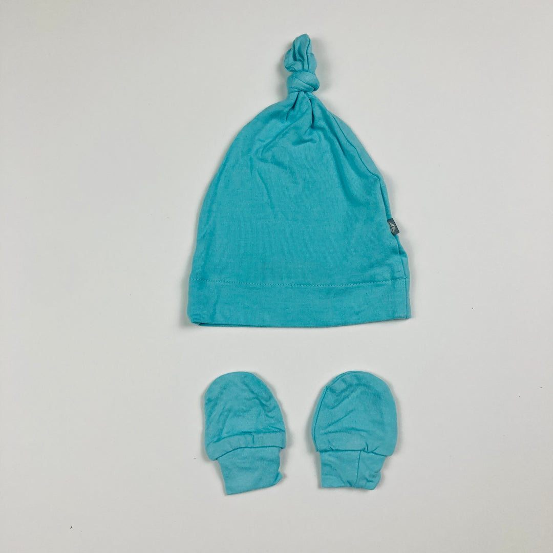 Kyte Baby Knotted Cap & Scratch Mitts - 0-3 Months