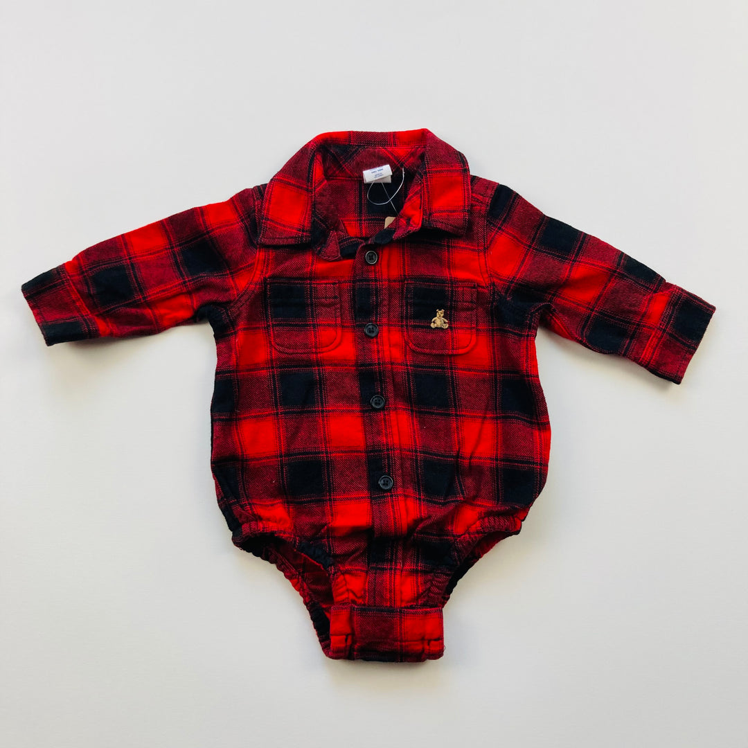 GAP Button-up Onesie Bodysuit - 3-6 Months