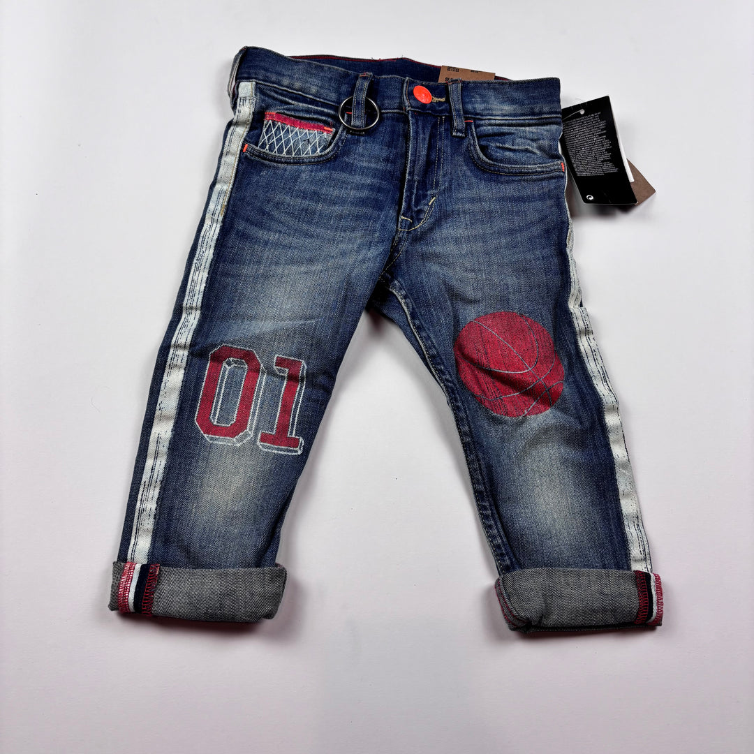H&amp;M Baby New Basketball themed blue jeans